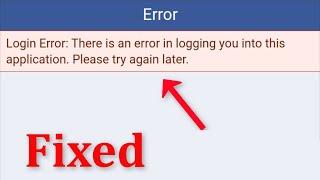 Facebook - Login Error - There Is An Error In Logging You Into This Application - Fix