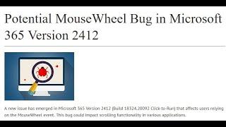 MouseWheel Bug in Microsoft Access 365 Version 2412