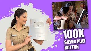 Unboxing my SILVER PLAY BUTTON on the sets of Maddam Sir
