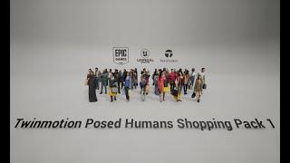 CGsorealCom Unreal Engine 5 Posed Humans Shopping Pack 1 From Twinmotion