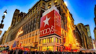 A Look At Macy's Department Store, During Christmas Season, NYC
