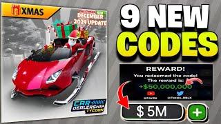  XMAS & SHELBY! CAR DEALERSHIP TYCOON CODES 2024  | DECEMBER UPDATE | CAR DEALERSHIP TYCOON ROBLOX