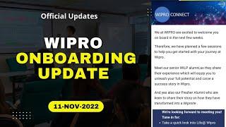 Wipro Onboarding Update | Wipro Connect Session for Onboarding