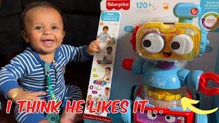 4 month old unboxing Fisher Price - 4 in 1 Learning Robot