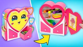 Heart Organizer ️ for School Gear and Candy || Fun Craft Idea