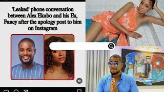 Alex ekubo and fancy acholonu latest voice note.if I did not talk when I was under, I wont talk now