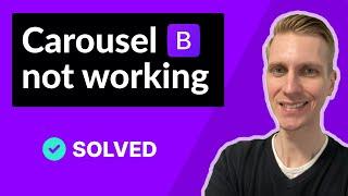 Carousel not working in Bootstrap 5 (SOLVED)