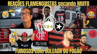 REAÇÕES FLAMENGUISTA FURIOSOS chorando ATLÉTICO GO 1 x 4 BOTAFOGO - VAMOS RIR?!