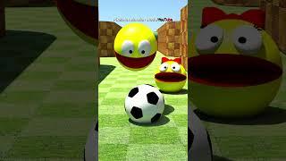 Pacman vs Soccer Ball #pacman #animation #shorts #funnyshorts