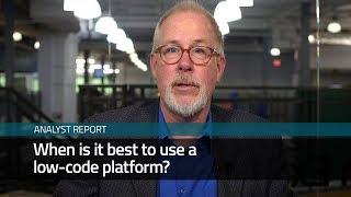When is it best to use a low-code platform?