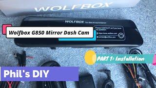 Installing Wolfbox G850 Mirror Dash Camera on my 2021 RAV4 Prime SE!