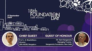 IISER Mohali Foundation day lecture (September 27, 2024)