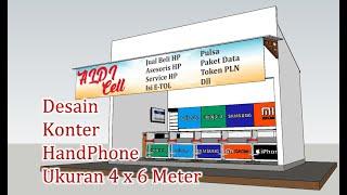 Desain Konter HP Ukuran 4x6 Meter Aldi Cell