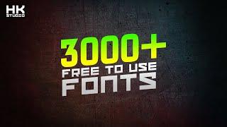 Top 3000+ Fonts Pack For Youtubers & Designer  | Free To Use | Pixellab - Photoshop!!!