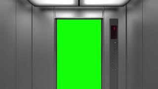 [4K] Elevator / Lift Transition - Green Screen