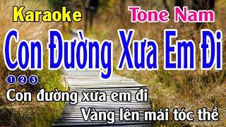 Con Đường Xưa Em Đi Karaoke Tone Nam - Nhạc Sống - Nhật Dũng KB