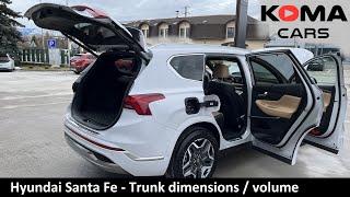 Hyundai Santa FE 2018-2022 - Trunk / Luggage compartment, dimensions, volume