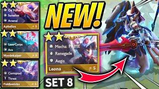 NEW SET 8 GAMEPLAY w/ MEGA LEONA & 5-COST CHAMPIONS!! - Teamfight Tactics TFT PBE Reveal Guide