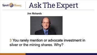 Sprott Money News Ask The Expert September 2019 - Jim Rickards Part One