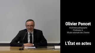 Olivier Poncet - L'État en actes