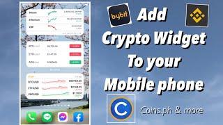 How to Add Crypto Widget On Mobile Phone | Coins.ph & more