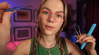 ASMR Doing Your Eyebrows & Eyelashes on a Stormy Day!  Relaxing Personal Attention RP