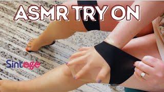 ASMR Try On | Sintege Cuban Heel Stockings and Garter