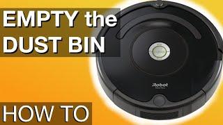 How empty dust bin of Roomba iRobot vacuums (How to instructions)