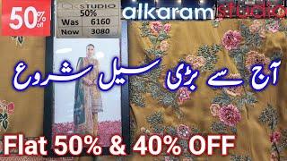 Alkaram Studio Flat 50% OFF November Sale 2023 || Alkaram Sale 2023