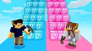 MENINO vs MENINA de LUCKY BLOCK no Minecraft!