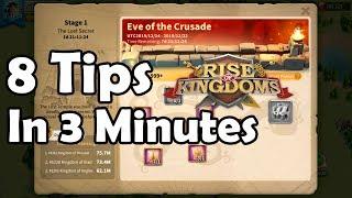 8 Tips on Consuming AP in Pre-KvK Stage 1 Eve of Crusade [ In 3 Minutes ] | Rise of Kingdoms