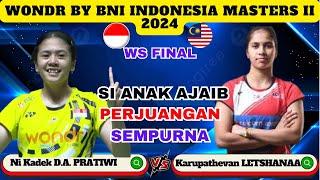 ANAK AJAIB - Ni Kadek D.A. PRATIWI (INA) vs LETSHANAA (MAS) | Indonesia Masters