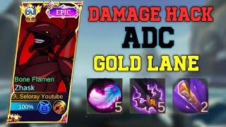 Zhask New Meta!! (Gold Lane) Adc Build Damage Hack Mobile Legends