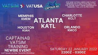 VATSIM Newbie Event LIVE Coverage | Atlanta Overload | CaptainAB VATSIM Training Program