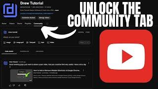 How to Get Community Tab on YouTube | Unlock Community Tab