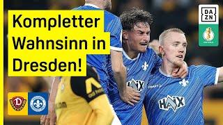 Pokalfight, wie er im Buche steht: Dynamo Dresden - Darmstadt 98 | DFB Pokal | DAZN Highlights