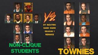 Bully SE: Non-Clique Students vs Townies (Band Wars - Season 1 Remake) (8k)