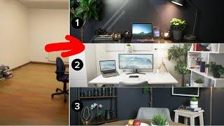 3 in 1 #Minimalist #WorkSpace 2022 | How I build 3 Desk setup's in 1 office | D.I.Y Transformation