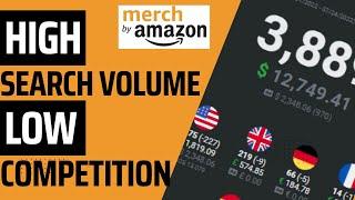 Merch By Amazon High Search Volume Low Competition Keywords