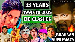 Last 35 Years Bollywood movies clash on Eid from 1990 to 2024 Salman Khan All movies Release on Eid