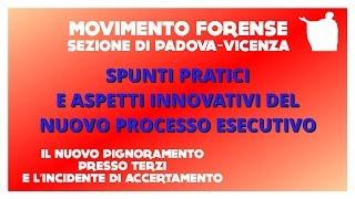 Il nuovo pignoramento presso terzi e l'incidente di accertamento