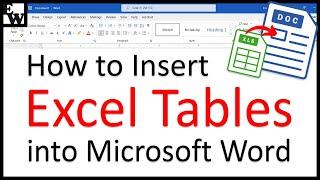 How to Insert Excel Tables into Microsoft Word (PC & Mac)