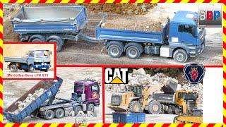 IVECO, MAN, Mercedes Oldtimer, Scania Trucks, CAT 980 XE - Steinbruch, Okt. 2023.