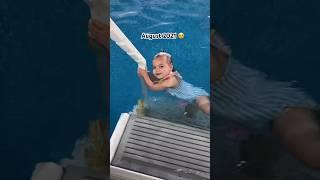 My daughter watches her baby sister learn to swim in the same pool she did!  Then vs Now