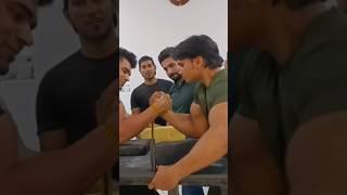 AKASH KUMAR AKA WRIST HUNTER VS DHEERAJ ARM WRESTLING PRACTICE