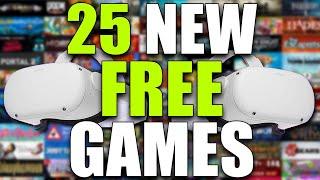 25 NEW & FREE META QUEST 2 GAMES! APPLAB + SIDEQUEST | VR | Oculus
