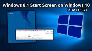 Bringing back the Windows 8.1 start screen on Windows 10 (RTM)!