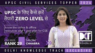 UPSC CSE | How To Start CSE Preparation From Zero Level | By Saloni Chhabra, Rank 29 CSE 2023