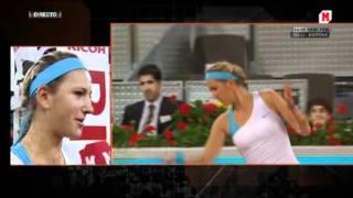 Azarenka vs Goerges Madrid Open 2011 (SF) on court interview