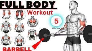 Ultimate 11 Barbell Exercises for Full-Body Muscle Building | 5-Minute Workout with Barbell